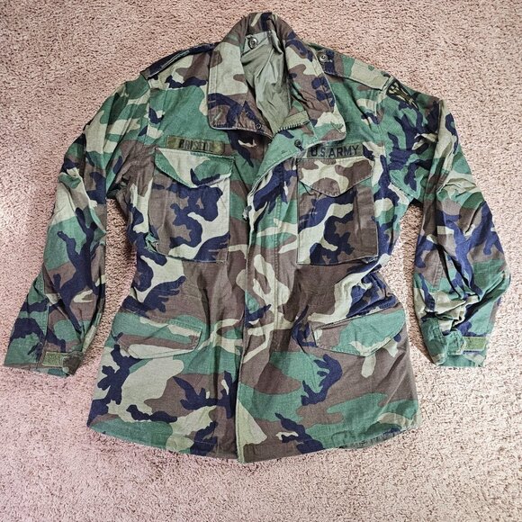 U.S. Army Other - US Army Woodland M65 Field Jacket Medium Regular Engineer Brigade SSI
